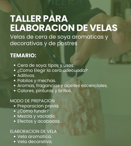 Taller para aprender hacer velas desde cero, presencial en Hermosillo 22 junio