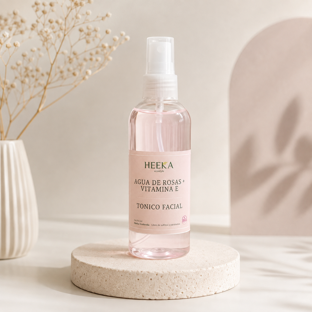 Tonico facial de agua de Rosas Heeka