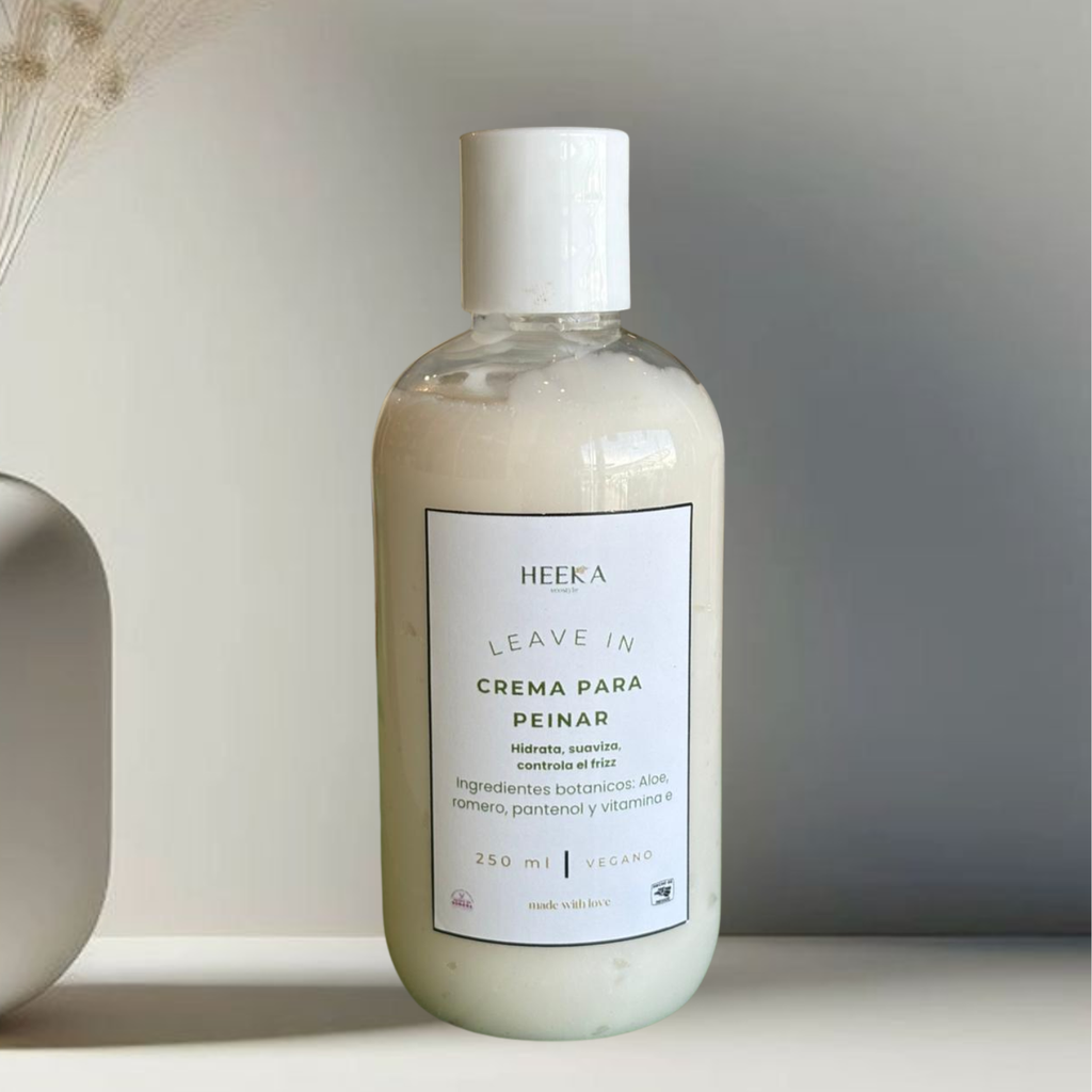 Crema para Peinar Leave-In Natural con Aloe, Romero y Pantenol.