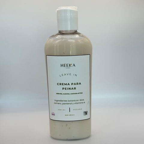 Crema para Peinar Leave-In Natural con Aloe, Romero y Pantenol.